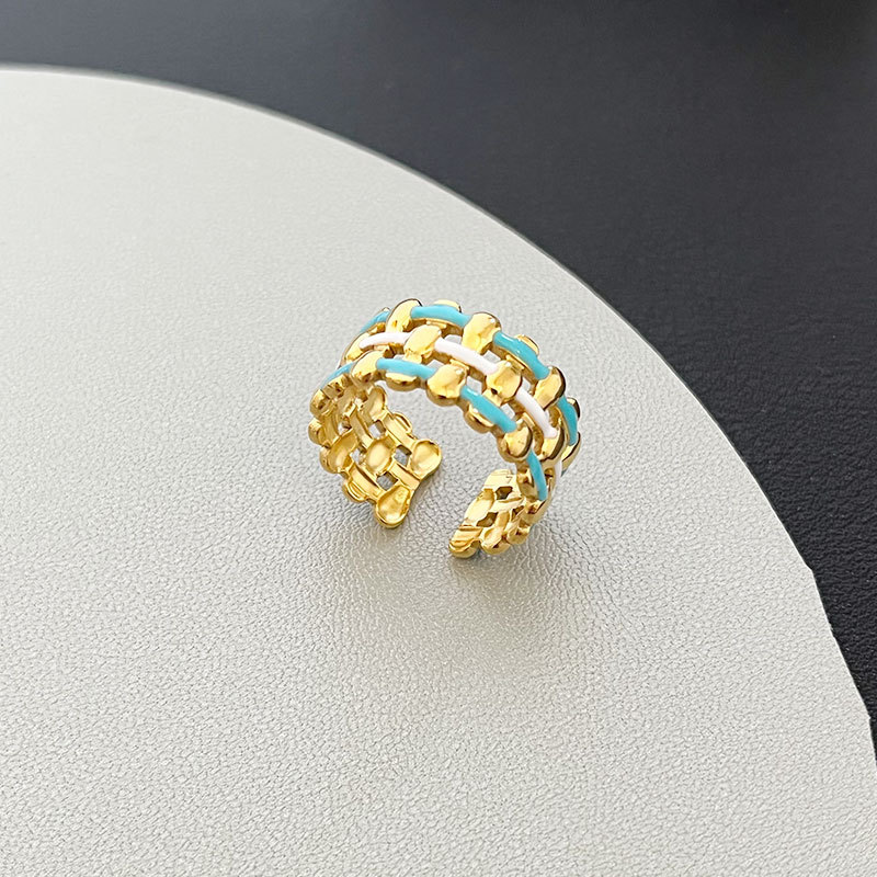 brand woven one size fashionable universal ring stainless steel