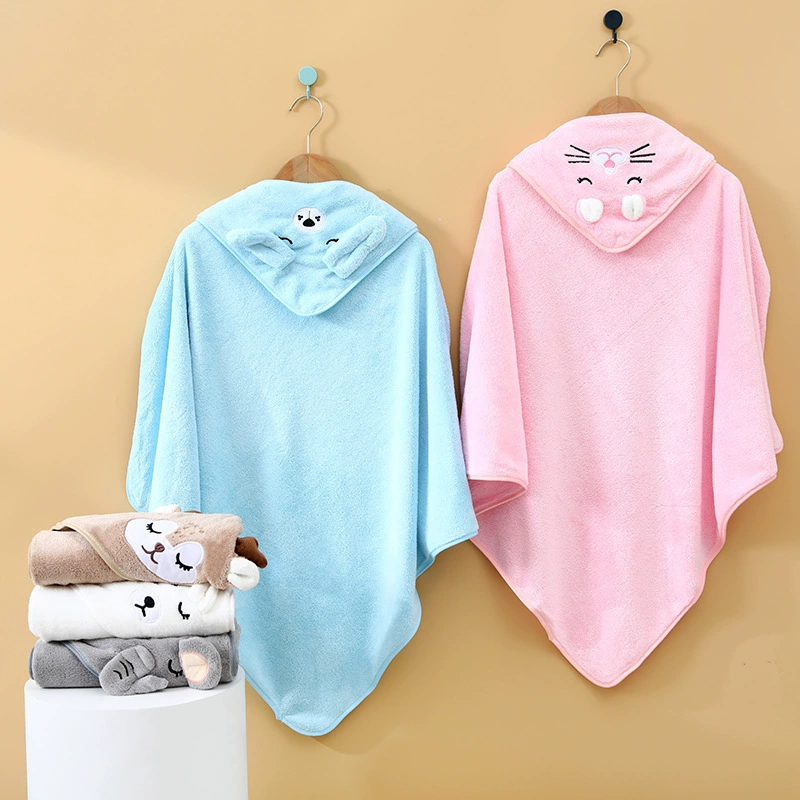 Детское банное полотенце Baby с капюшоном Плащ новорожденный ребенок купается быстро сухой плащ ребенка купальный халат с капюшоном