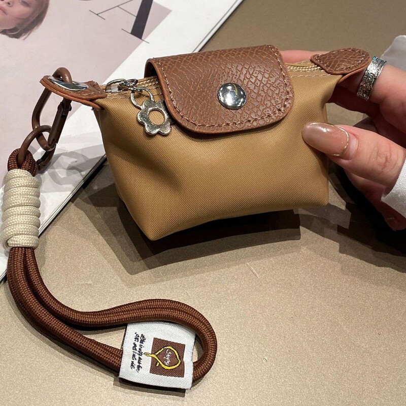 Fashionable Wallet, Niche Mini Nylon Dumpling Bag, Retro Storage for Lipstick, Earphones, Coins, Keychain