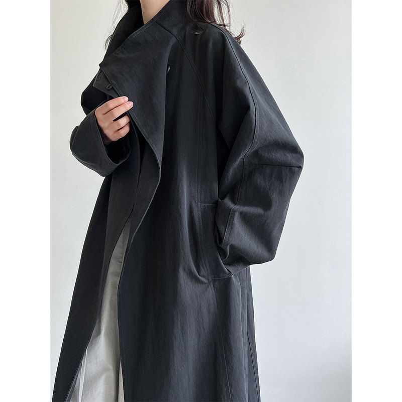 Luxi Korean Style High-End Single-Button Stand Collar Loose Coat for Women, New Autumn Mid-Length Trench Coat 3712 Luxi Korean Style High-End Single-Button Stand Collar Loose Coat for Women, New Autumn Mid-Length Trench Coat 3712