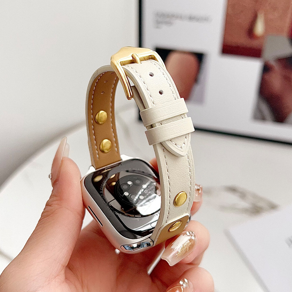 30g Weight Watch Strap Classification Genuine leather Material Round Pattern Casual, Simple Style Style Casual Simple Style Round Watch Strap 8