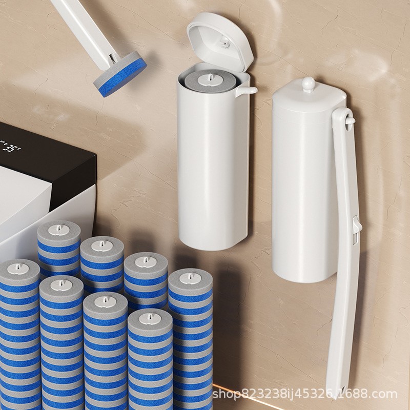 Toilet brush, disposable toilet brush, wall-mounted, disposable, household bathroom, no-wash replacement brush head