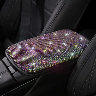 Armrest box Cover with Rhinestones for Vehicle - ab-colored-diamond