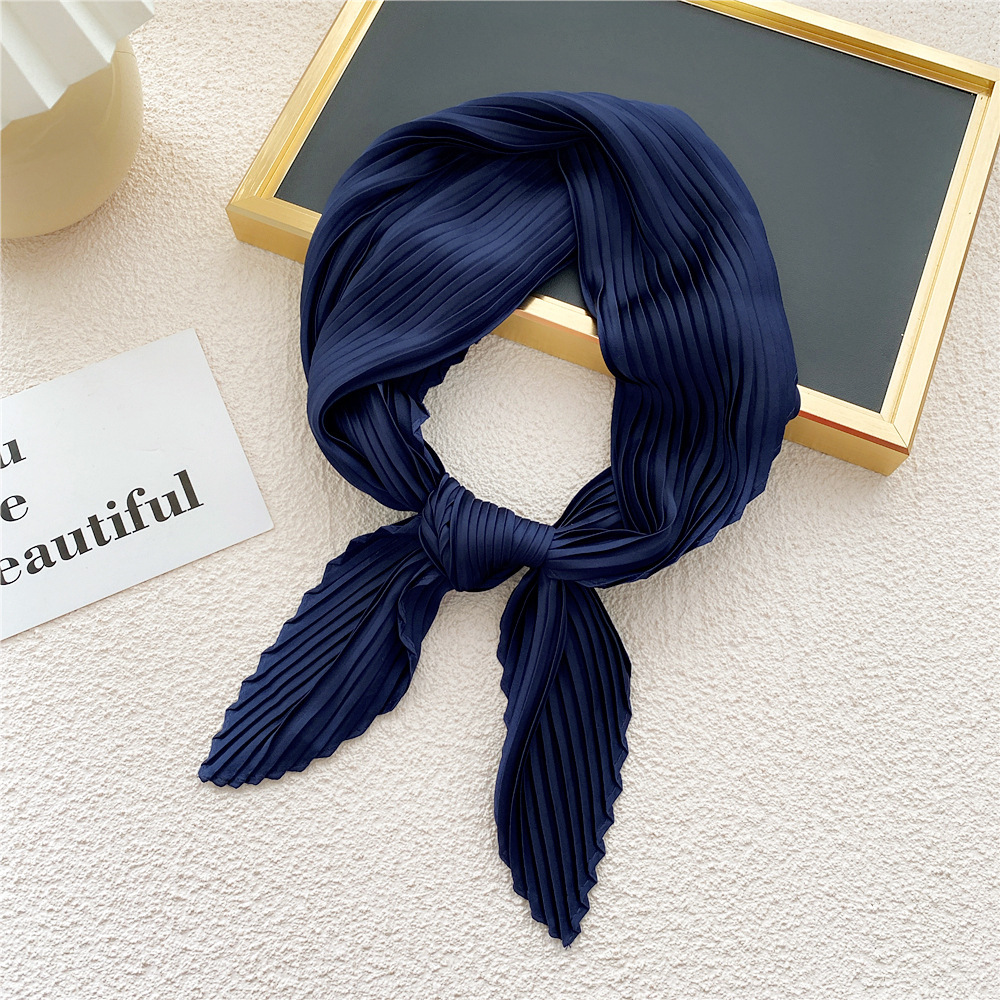 Summer Season Women's Casual Simple Style Solid Color Satin Silk Scarf