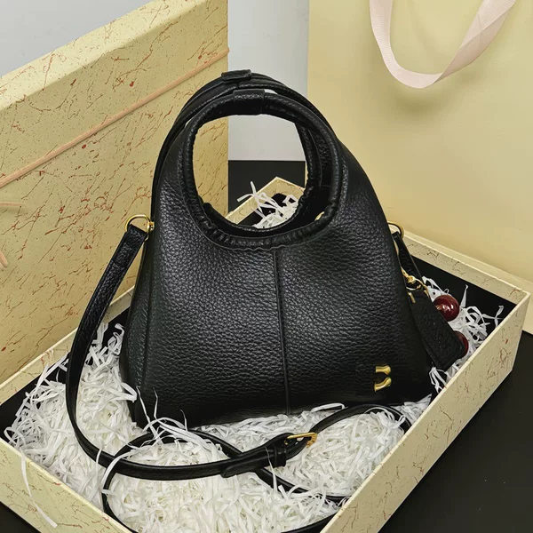 European and American Popular Lychee-Pattern New Cross-Border Women's Bag, Fashionable and Simple Shoulder Bag, Crossbody Bag, Handbag with Large Capacity