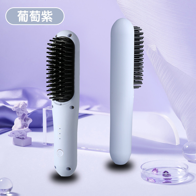 ストレートヘア櫛マイナスイオンストレートヘアストレートヘア巻き毛両用電気巻き髪櫛内ボタン怠け者巻き髪棒クロスボーダー代発|undefined