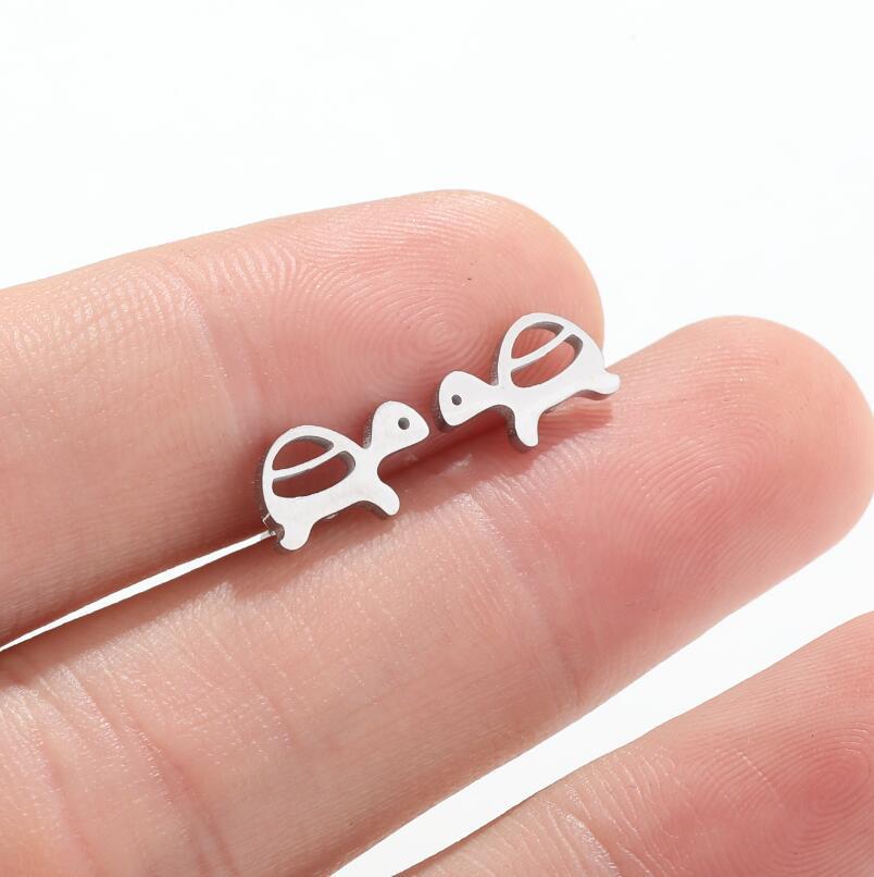 Fashion Tortoise Stainless Steel Plating Ear Studs 1 Pair display picture 4