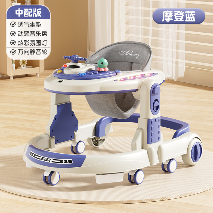 Piernas de tipo O para caminante infantil 3 - en - 1 anti-rollback plegable empujado a mano para caminante anti-O