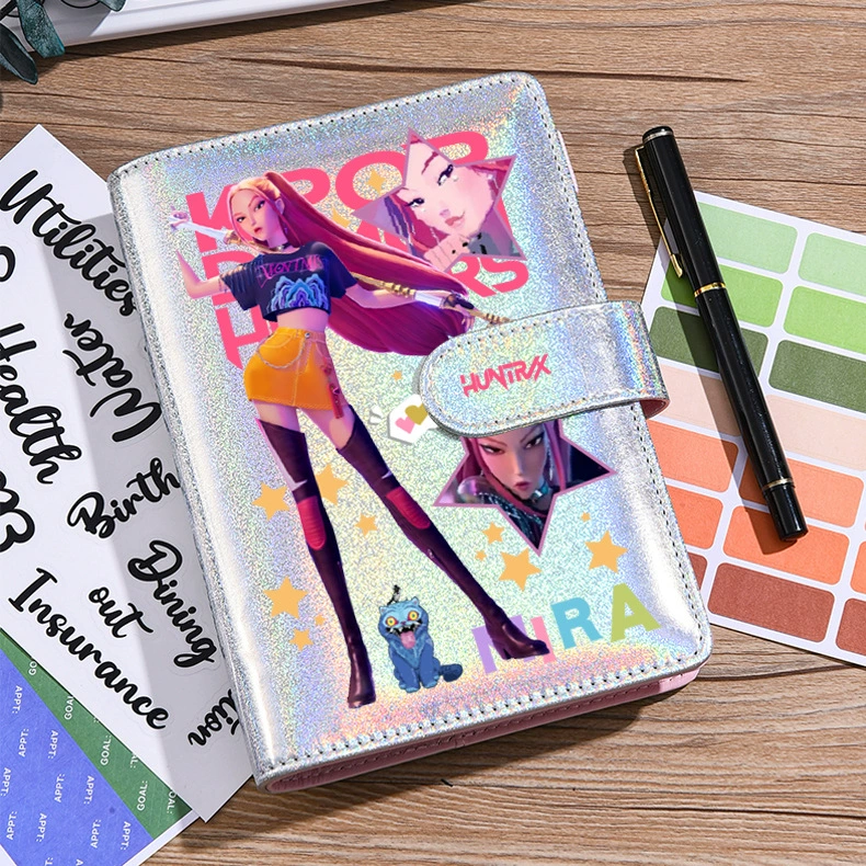 Kpop witch hunter group peripheral laser notebook student handbook notepad hard shell loose-leaf book cartoon animation