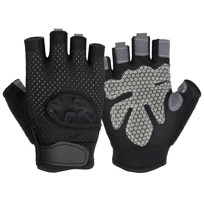 MKAS guantes de fitness protector de muñeca todo en un dispositivo de entrenamiento de fuerza de medio dedo para hombres guantes deportivos de caballo
