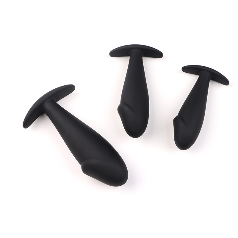 Silicone Anchor Anal Plug, Wearable Large Black Design for Adults — detail image 5