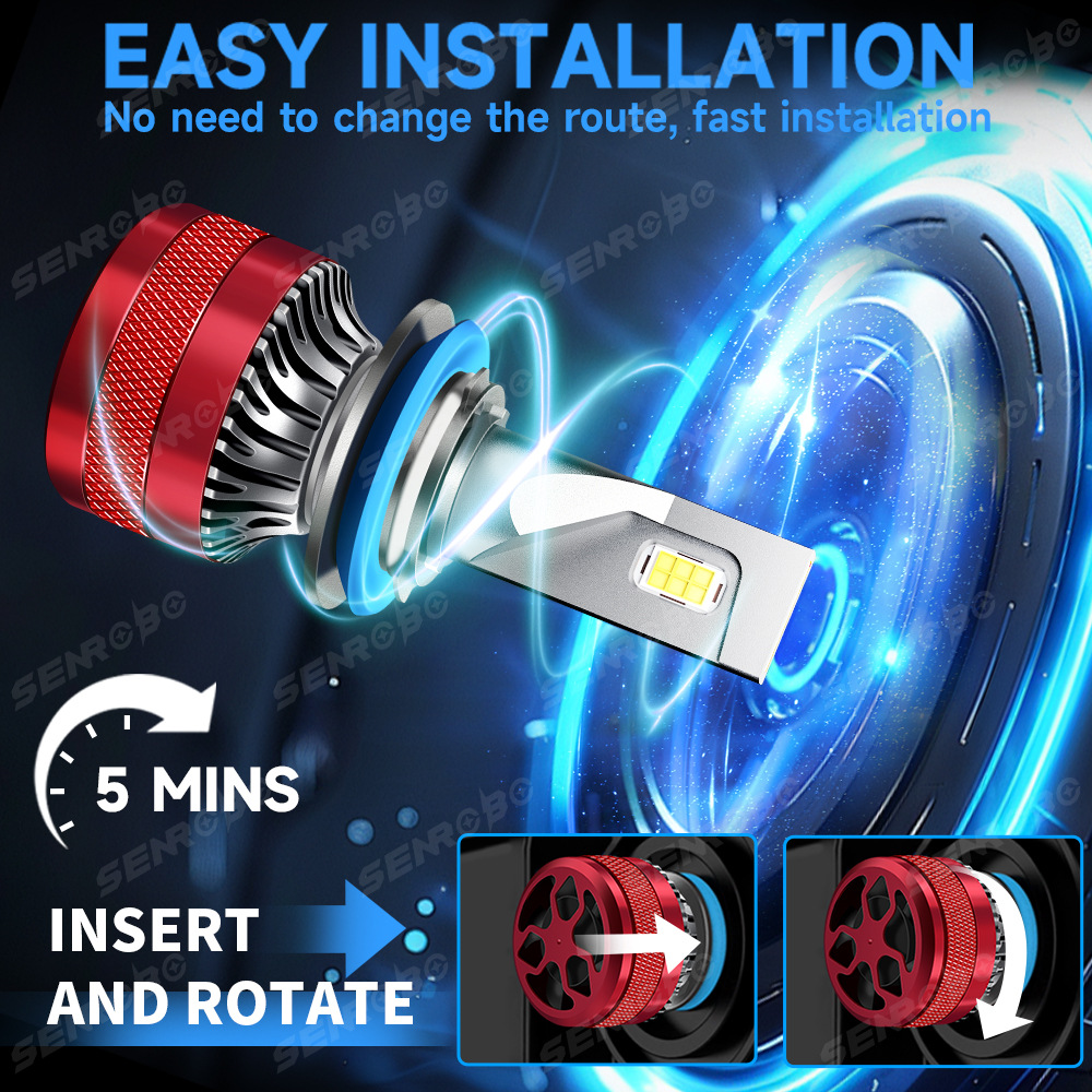 Exclusión transfronteriza para Amazon AliExpress R9 blade coche led faro H1H7H4H11 luz frontal de concentración de alto brillo image 3
