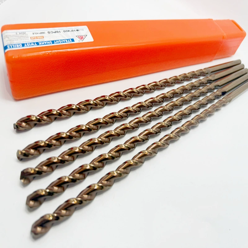 Сверло для глубоких отверстий Hong'an с содержанием кобальта, сверхдлинное параболическое сверло с прямым хвостовиком 200-300-400-500-600, производитель