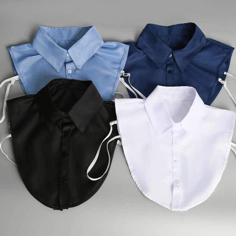 Fake Collar Men's and Women's Cotton Dress Shirt Collar All-match Professional Workwear Casual Dress for Autumn, Winter and Spring with Fake Collar Cross Fake Collar Men's and Women's Cotton Dress Shirt Collar All-match Professional Workwear Casual Dress for Autumn, Winter and Spring with Fake Collar Cross