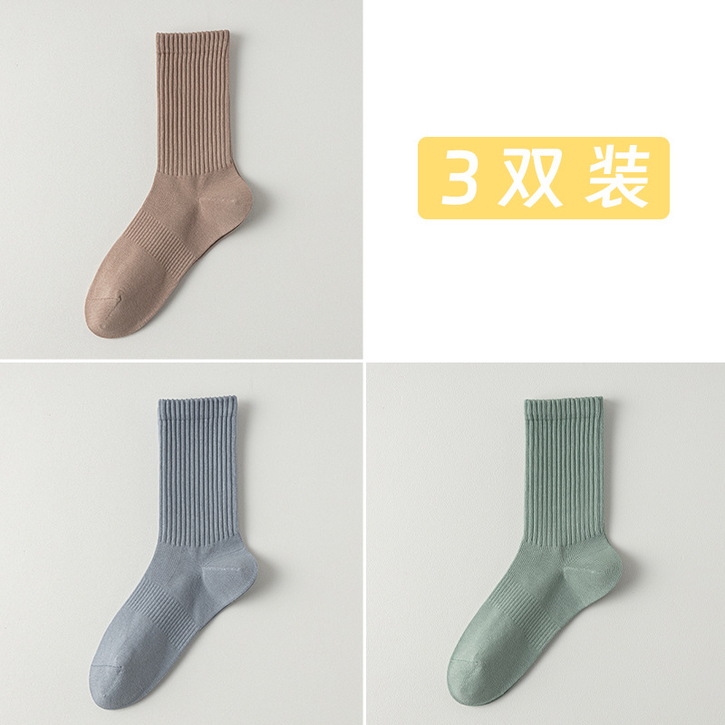 Calcetines de algodón de color sólido para hombres, 100 calcetines de algodón anti-balling, embalaje independiente sin costuras de hueso, calcetines de algodón para hombres al por mayor