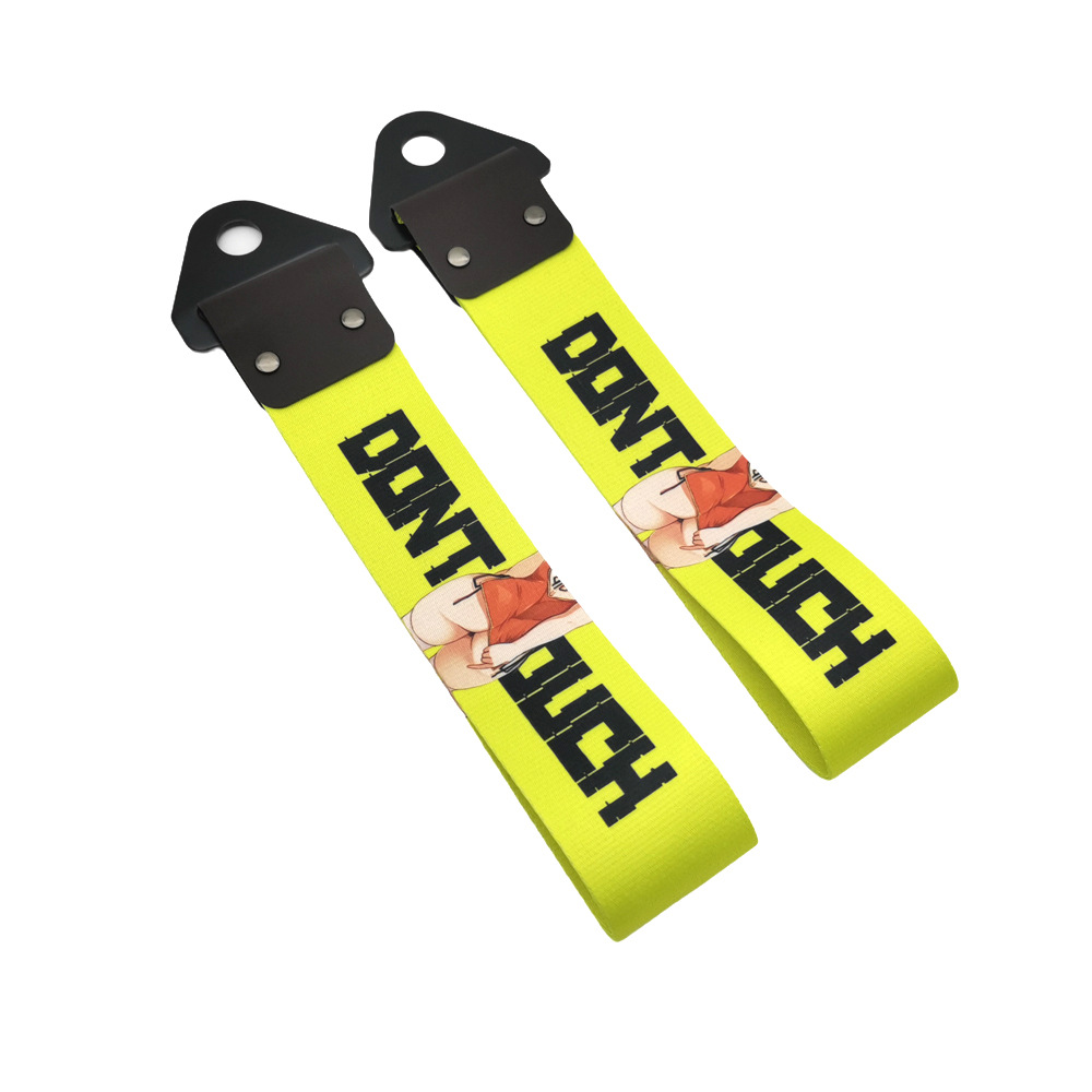 Car Modification Jdm Trailer with Triangle Buckle Insurance Front Bumper Lip Decoration Traction Rope Tail Throat Personalized Decorative Streamer