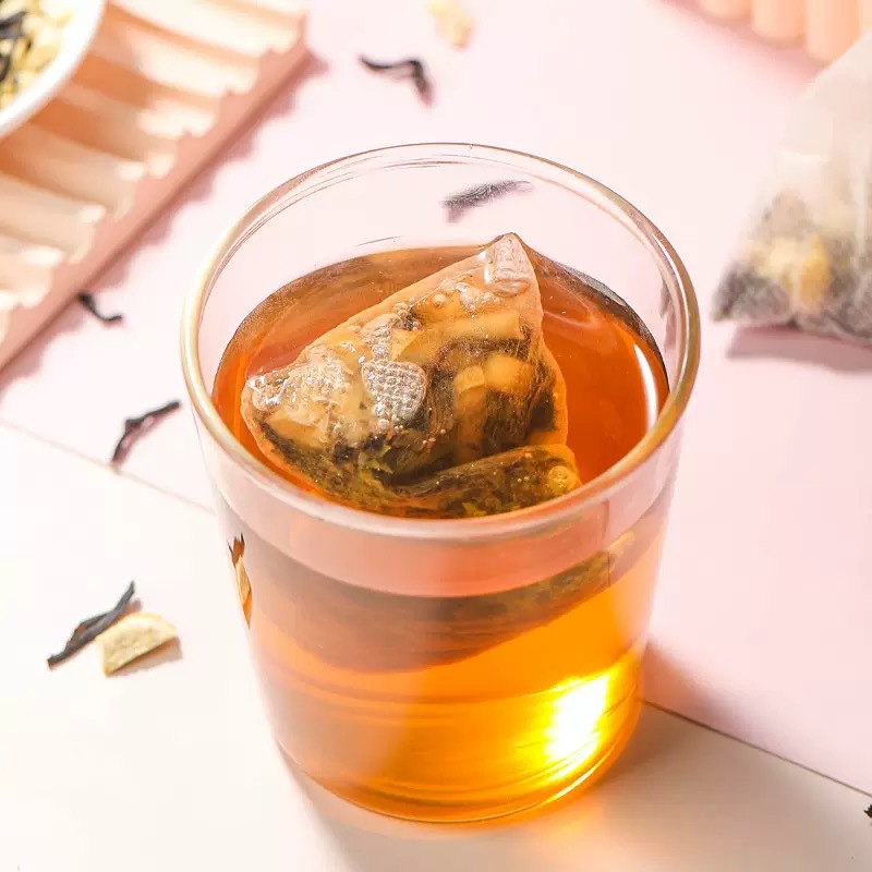 Lemon Black Tea Pyramid Bags Cold Brew Tea 45g Refreshing Summer Iced Fruit Tea preparation