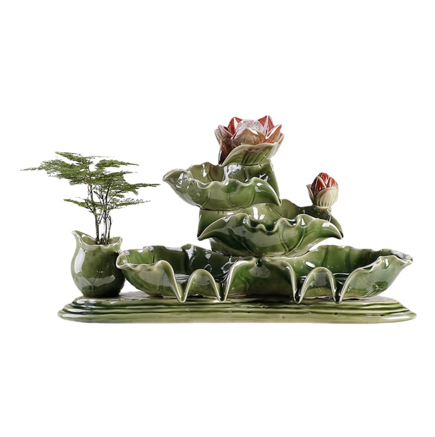 Paired With Ceramic Fish Tank,Automatic Water Circulation,Fish Basin,Oxygenation,Indoor Fountain,Landscaping Filter,Flowing Water Ornaments And Accessories - 5