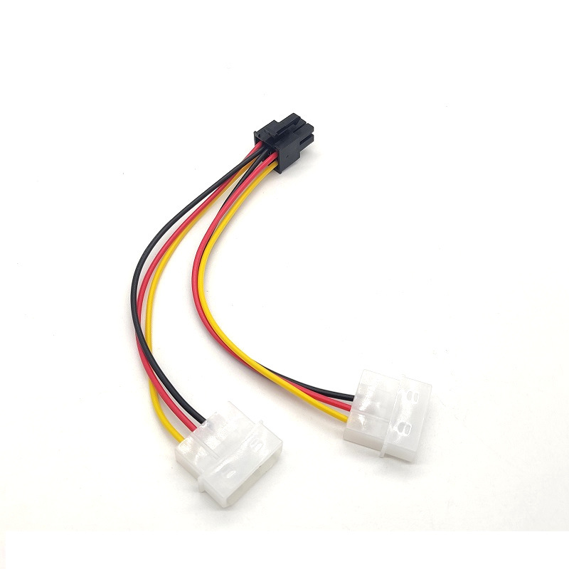 双3P转6P显卡供电线 2个3pin转6pin 显卡电源线 电脑配件批发