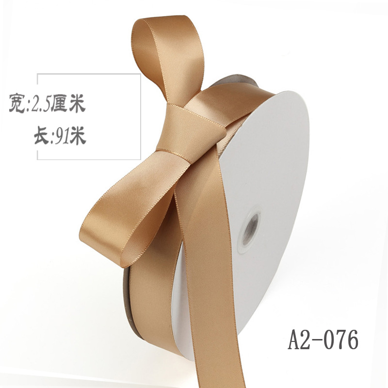 2,5 cm de doble cara cinta de poliéster arco DIY tejido cinta de seda ramo fresco fruta caja de regalo accesorios de ropa embalaje