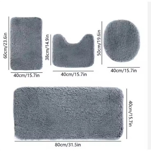 国境を越えてトイレの浴室トイレのバスタブの北欧風マットpvc滑り止めマットの3点セットのシルクカーペット