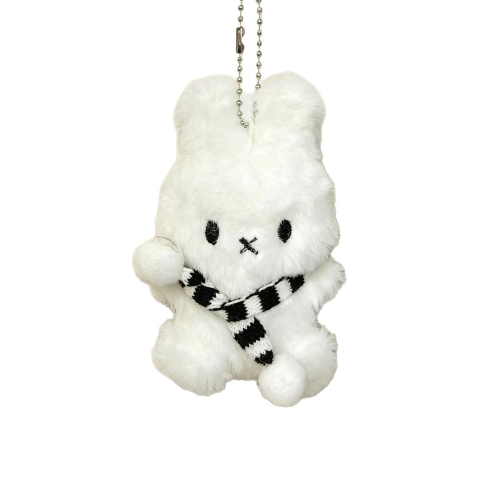 Caricatura de peluche lindo conejo colgante Miffy bufandas muñecas bolsas de cuentas cadena muñecas colgante accesorios de regalo