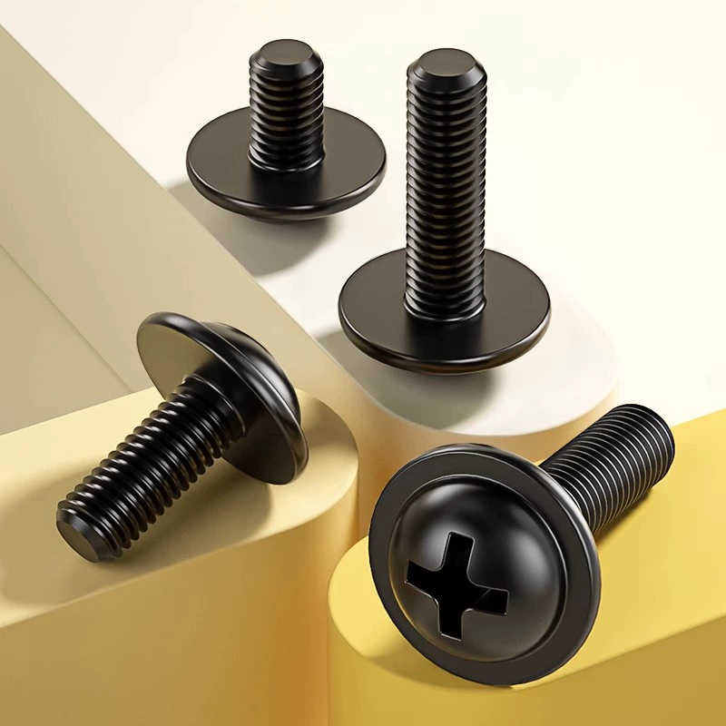 PWM покрыта черным крестом круглая головка с колодкой винт с M2M2.5M3M4M5-M8 шасси компьютера