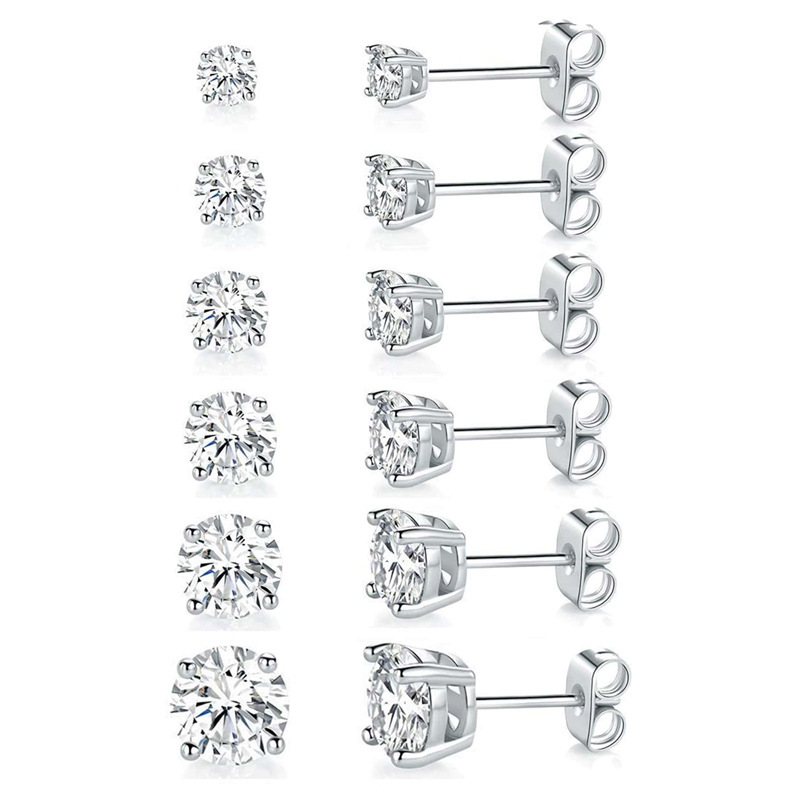 earrings with zircon