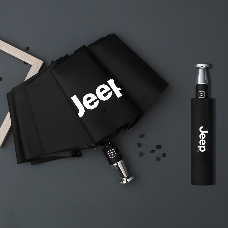 Paraguas Rolls-Royce con 10 varillas, plegado automático, revestimiento negro para protección solar, paraguas Mercedes, paraguas con logotipo de coche de tienda 4S.