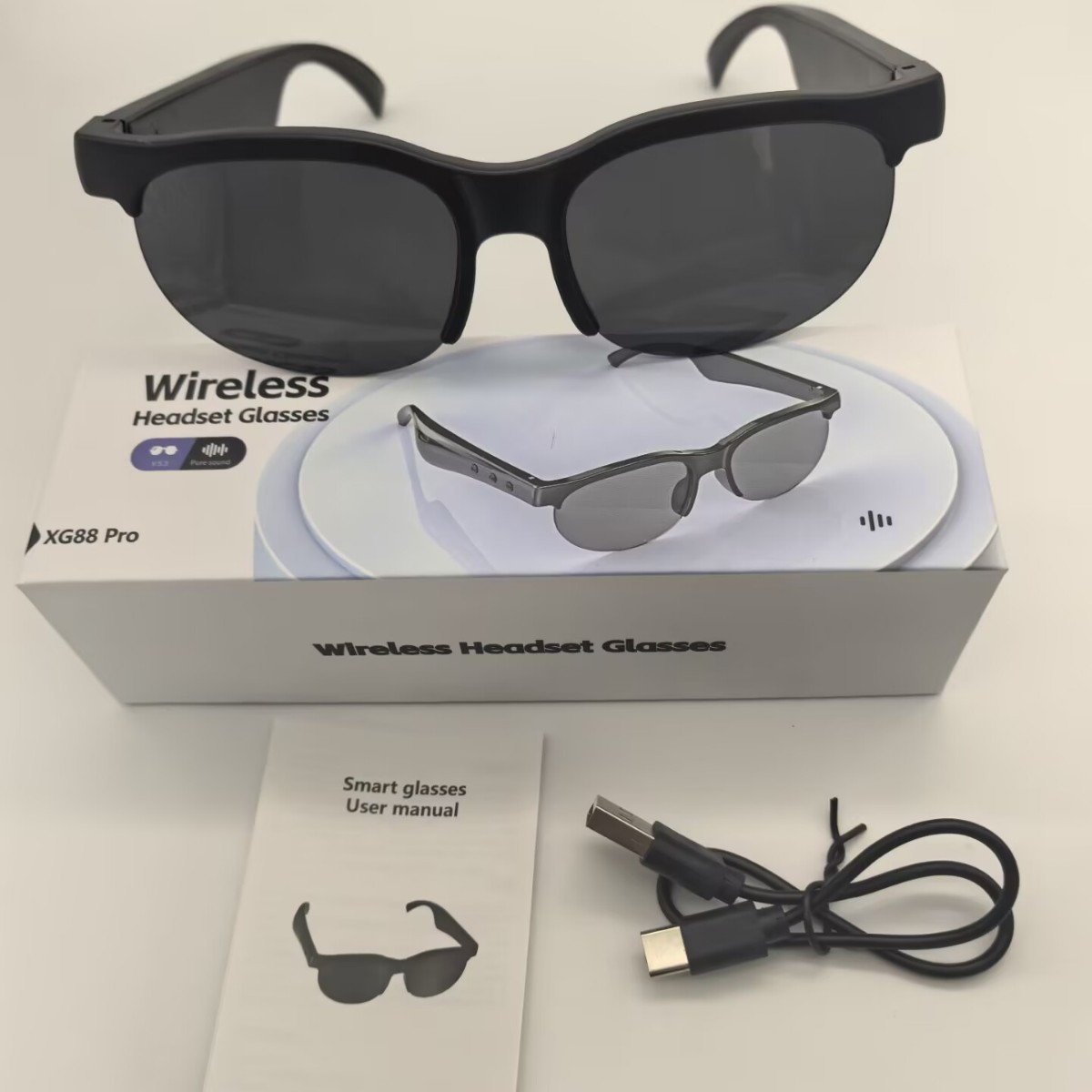 Cross-border bestseller XG88Pro Smart Bluetooth Glasses Audio Headphones Wireless Cycling HD UV Protection Sports Running