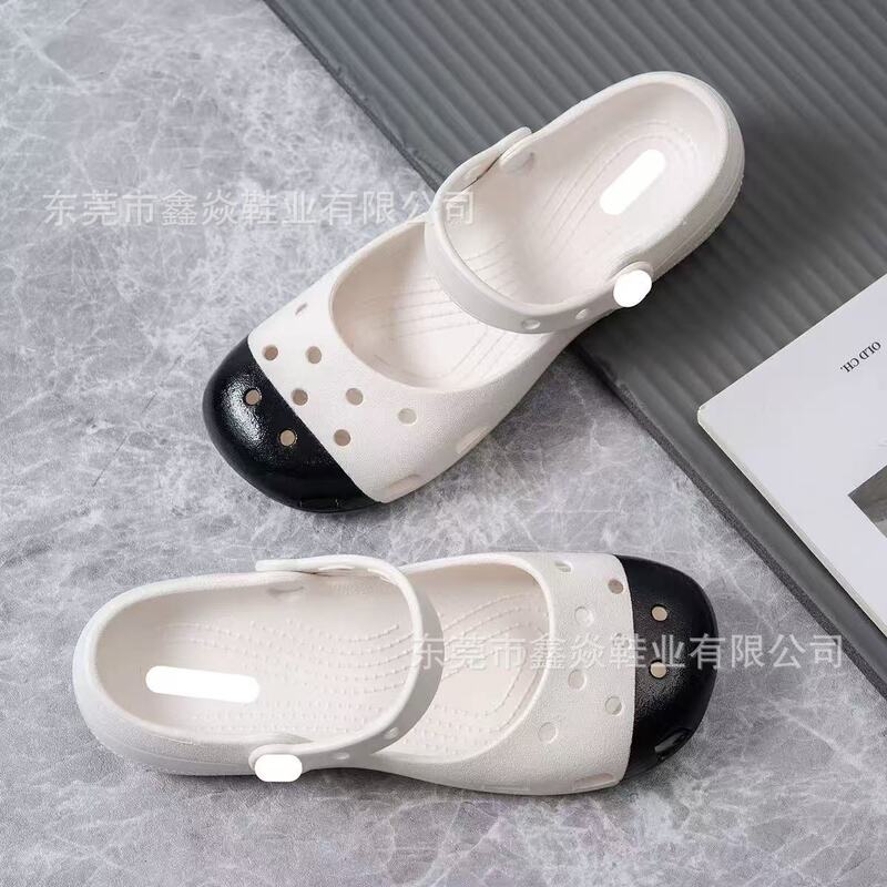 Cross Clogs Women's Shoes Classic Ballet Shoes Dance Shoes Nurse Shoes Slip-On Flat Beach Sandals