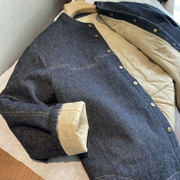 This Product, the Sooner You Get It, the Better! ! ! Channel B*C ~ Silhouette Arc Swing Camel Velvet Cotton Jacket for Women Winter