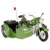 Retro three-wheel realistic motorcycle, car model, jewelry, collection