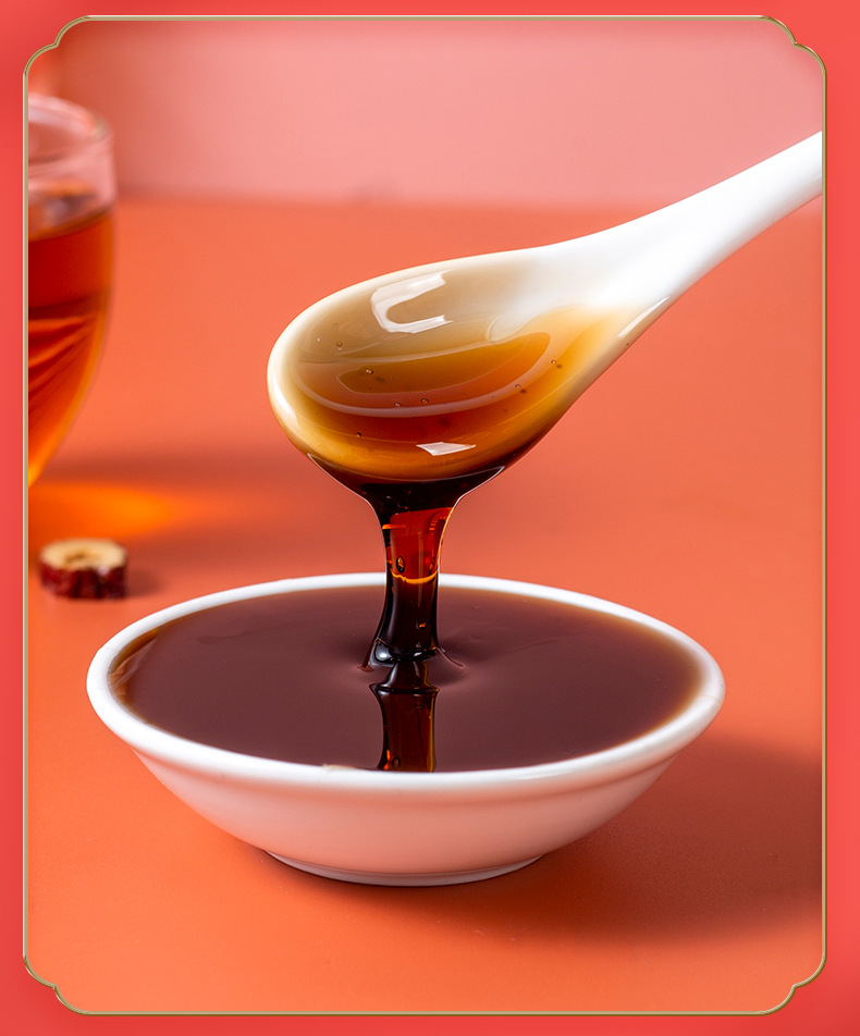 Five Red Soup Paste (Wu Hong Tang Gao) — Peanut Skin, Goji, Red Bean, Red Date Herbal Paste in use