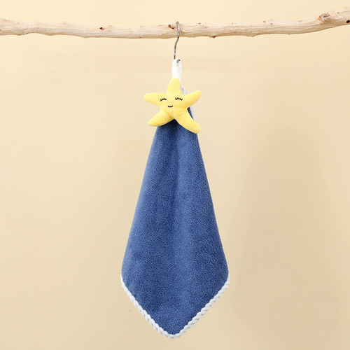 Coral velvet handkerchief can be hung in the kitchen and bathroom, wiping hands towel, cute quick-drying and water-absorbent handkerchief, wholesale
