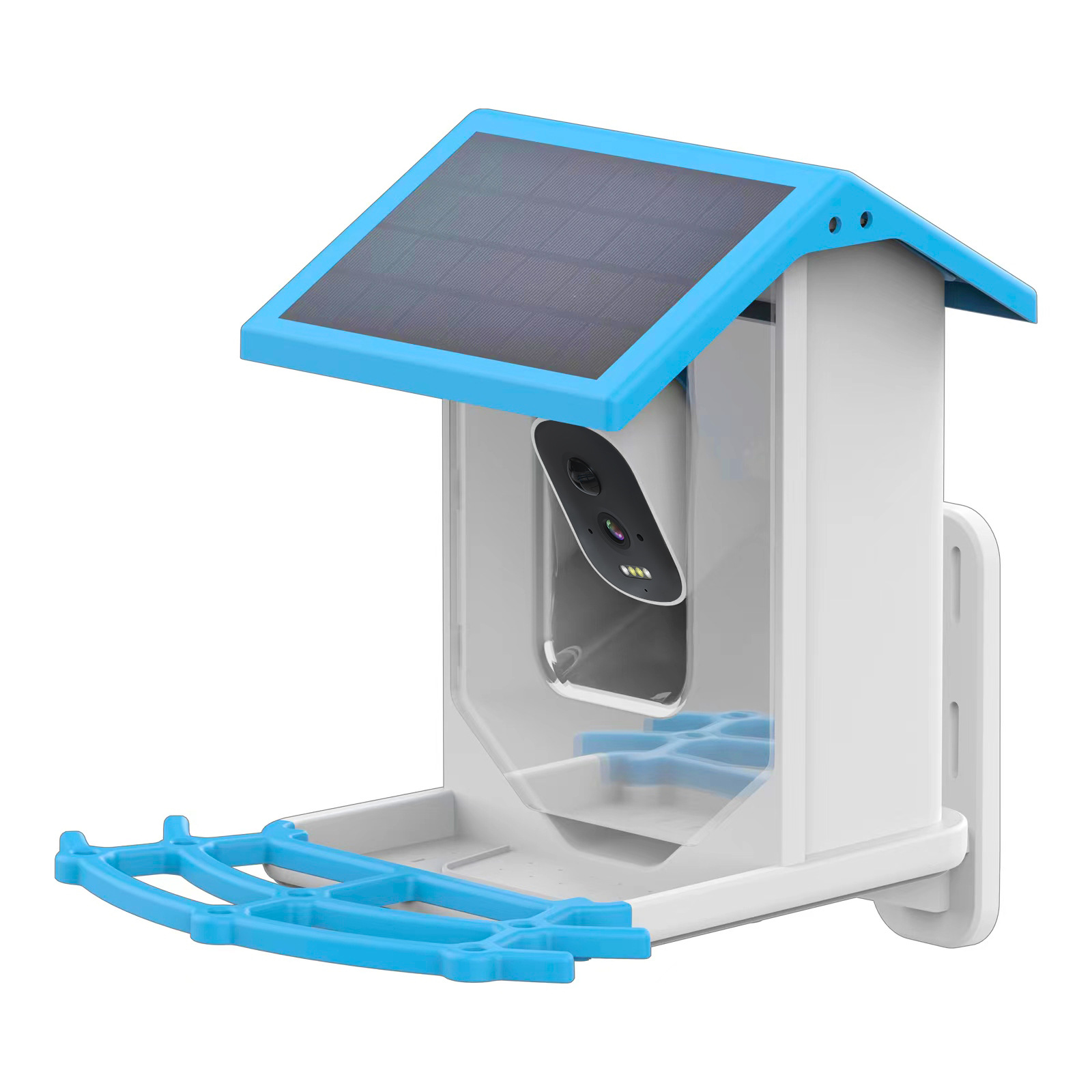 Fábrica de origen 4G inteligente alimentador de aves AI reconocimiento de aves 10000 energía solar 4MP alimentador de mascotas explosión transfronteriza