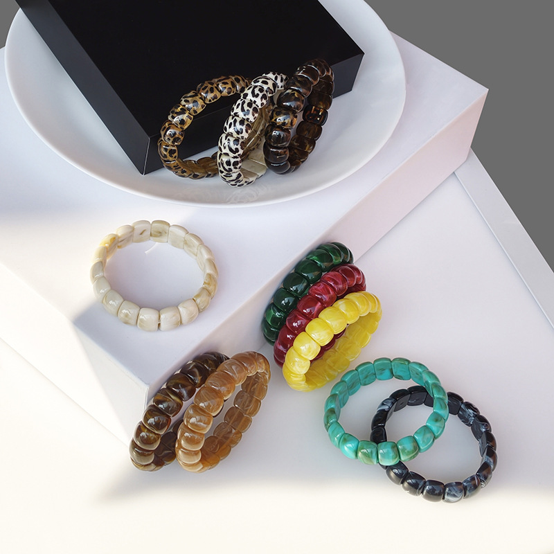 retro acrylic elastic bracelet