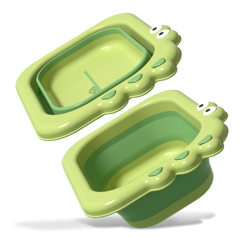Several thickened newborn baby plastic basins cartoon shaped folding washbasin children's washbasin