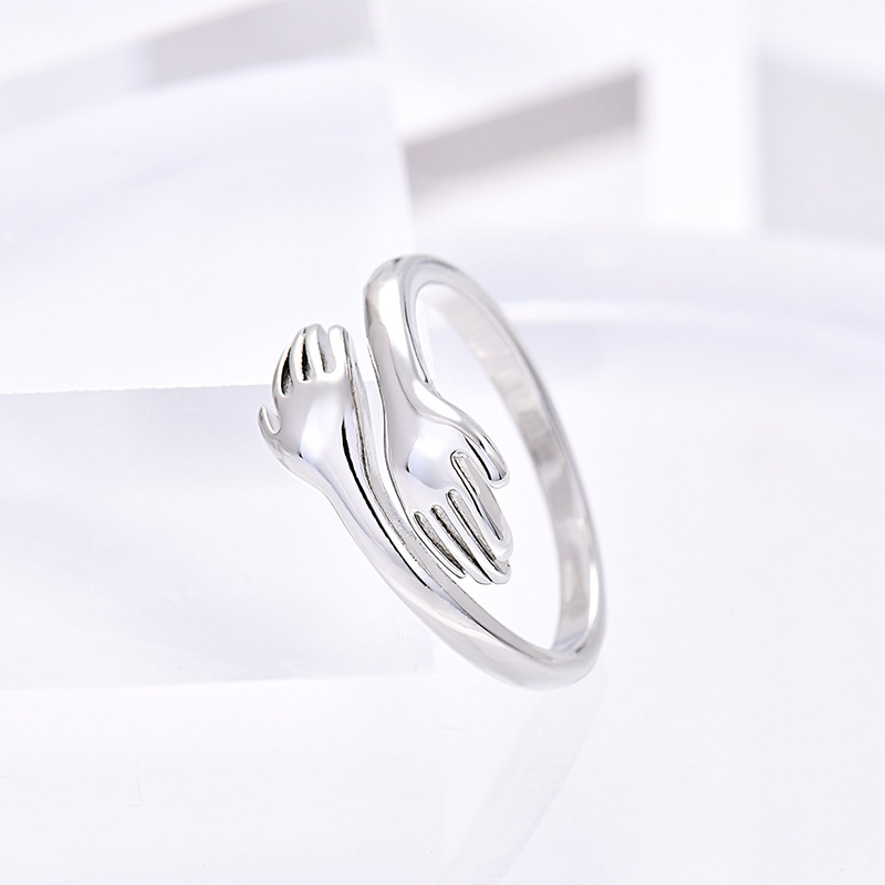 Cross-Border Hot-Selling European and American Style Love-Hugging Rings, Adjustable Open-Ended Couple Rings, Fashionable and Creative Cross-Border Hot-Selling European and American Style Love-Hugging Rings, Adjustable Open-Ended Couple Rings, Fashionable and Creative