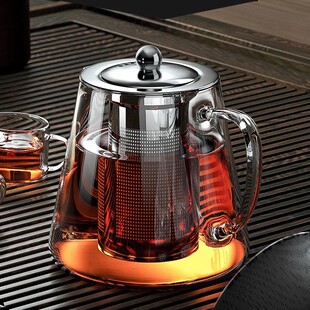 Glass Teapot Tea Set Household Scented Tea Water Kettle High Temperature Resistant Thickened Heat-Resistant Filter Water Kettle Boiling Teapot