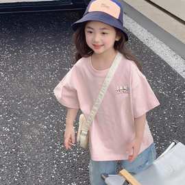 【领口包边】女童短袖T恤童装新款夏装儿童夏季衣服洋气时髦上衣