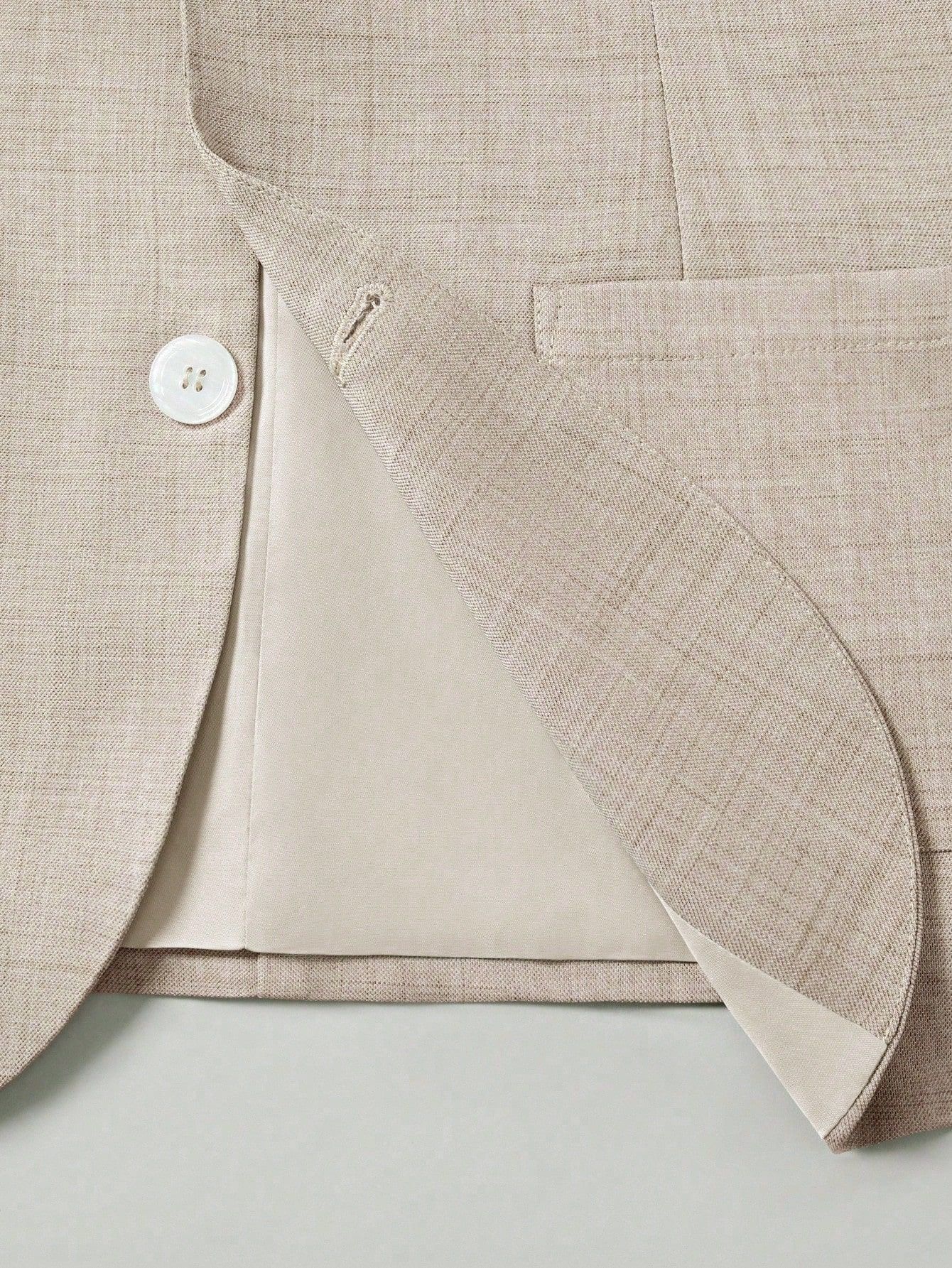 Men's Elegant Business Suit Solid Colour Banquet Formal Set_voghion.com