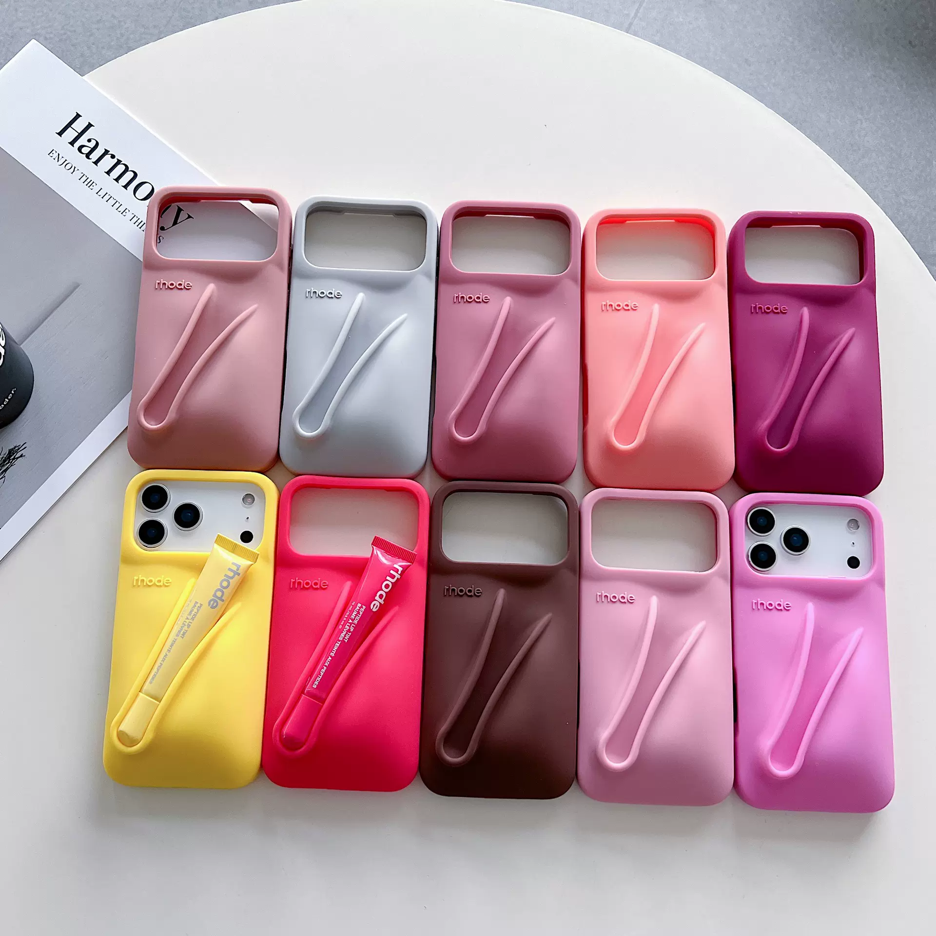 海莉同款rhode可放唇膏iPhone17苹果系列手机壳16/15promax硅胶13