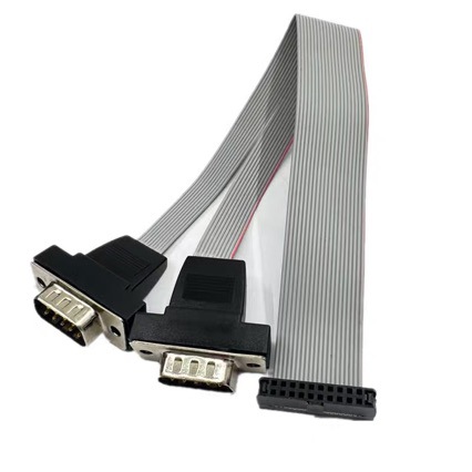 COM二合一DB9串口线SR232串口线挡板线2.0间距DB9针工控机连接线
