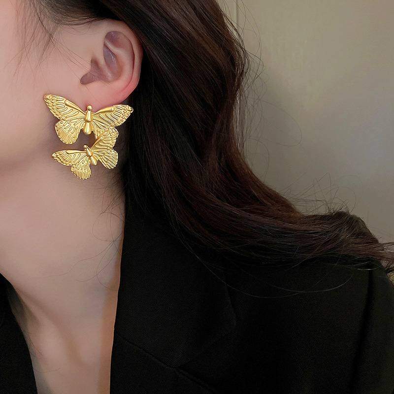 Vintage Style Heart Shape Butterfly Metal Plating Artificial Pearls Zircon Womenu0027S Drop Earrings