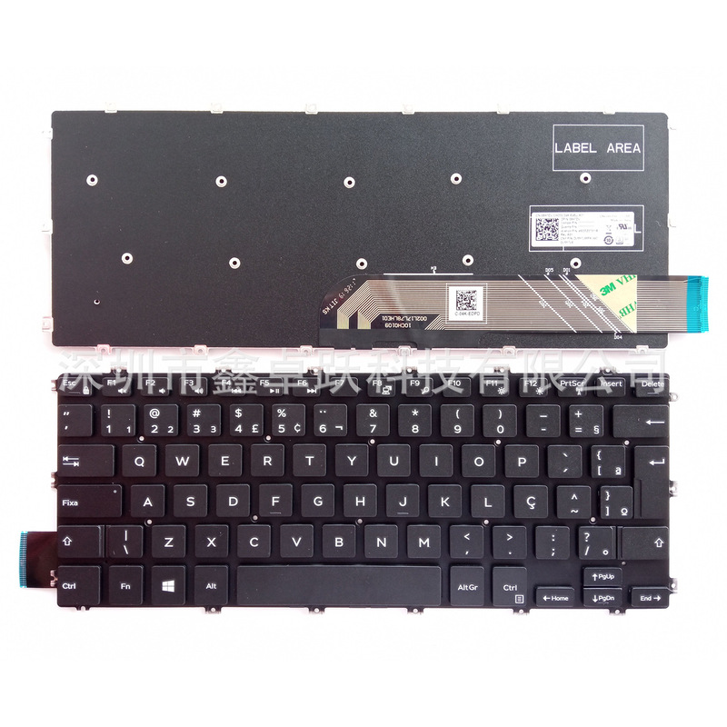 Br Is Suitable for Dell Latitude3400 3310 3390 5481 P92G P91G P76F Keyboard 7586