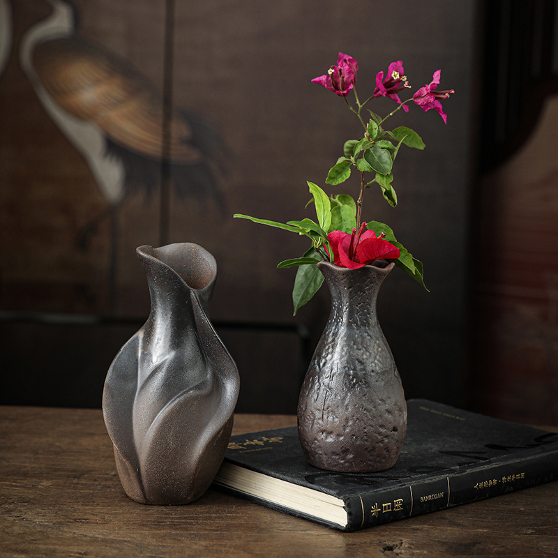 Rustic Pottery Creative Desktop Ornaments, Ceramic Flower Vessels, Vintage Home Decor, Hydroponic Vases, Zen-Inspired Decorations, Versatile Small Ornaments Rustic Pottery Creative Desktop Ornaments, Ceramic Flower Vessels, Vintage Home Decor, Hydroponic Vases, Zen-Inspired Decorations, Versatile Small Ornaments