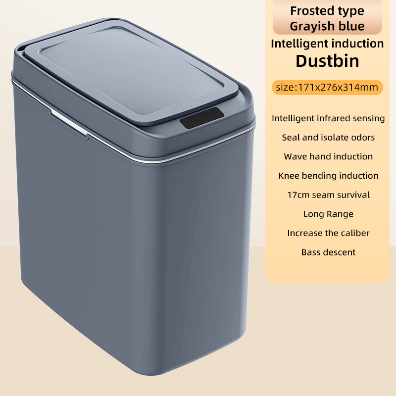 Bote de Basura Inteligente Eléctrico de Plástico con Sensor para Cocina, Baño y Hotel