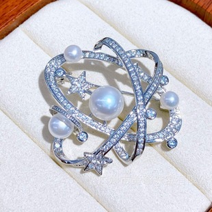 Cosmic Planet Pearl Brooch High-end Sense Exquisite Fashion High-end Corsage Pin Niche Design Clothing All-match