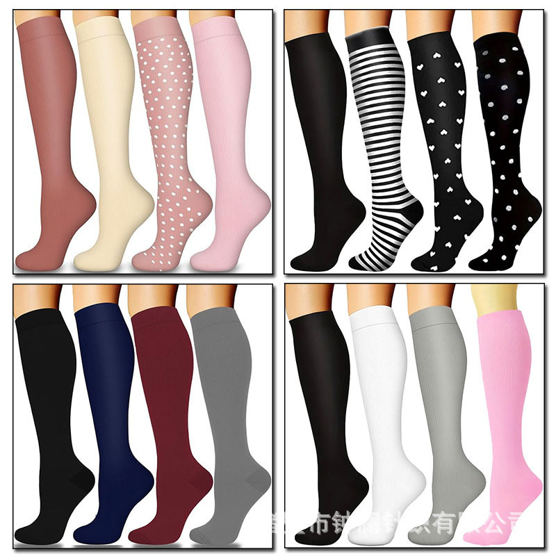 Cross-border calf sports long socks and knee-high running compression socks for men and women